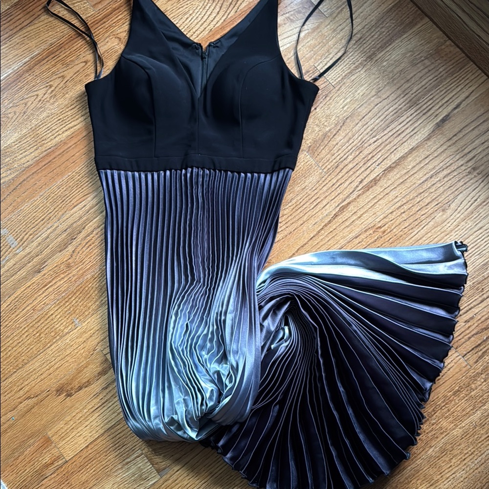 Elegant Black and Aqua Maxi Dress